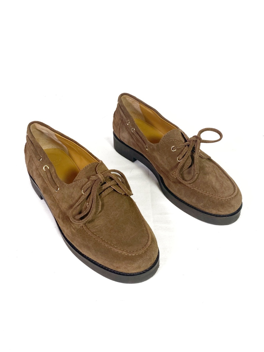 Sezane Caroline Suede Loafers Brown